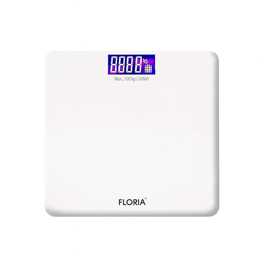 Floria ZLN1988 – Cantar corporal sticla securizata 3-180kg, display LCD, alb