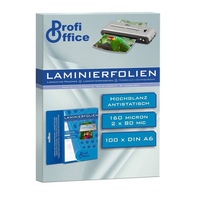 Folie laminare A6 ProfiOffice, 80 microni, top cu 100 coli