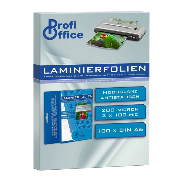Folie laminare A6 ProfiOffice, 100 microni, top cu 100 coli