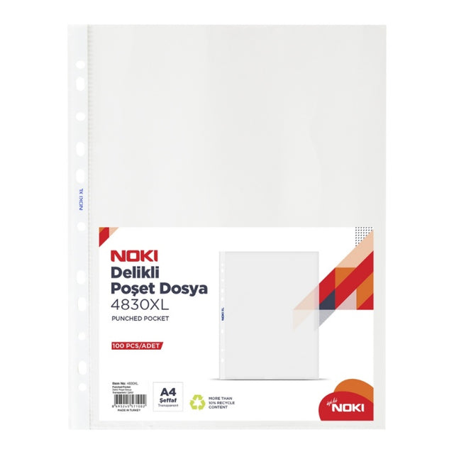 Folie de protectie Noki 4830XL, A4, portret, 55 microni, plastic, transparent, set 100 buc