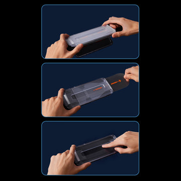 Folie D+ Pro Privacy pentru iPhone 12 Pro Max - Rama neagra