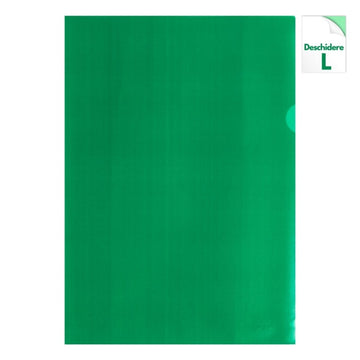 Folie de protectie Noki 4815, A4, portret, 70 microni, deschidere in L, plastic, verde , set 100 buc