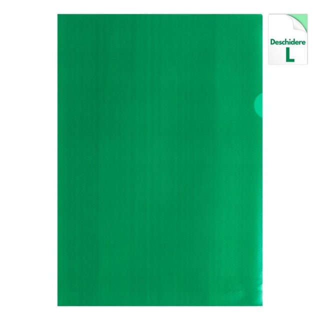 Folie de protectie Noki 4815, A4, portret, 70 microni, deschidere in L, plastic, verde , set 100 buc