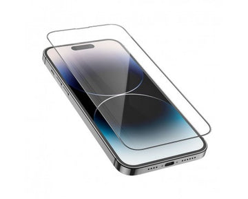 Folie Clear Hoco G14 pentru iPhone 15 Pro Max, Guardian HD - Contur negru