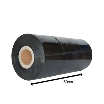 Folie stretch automata neagra, 16kg, tub2kg, 14kg folie, 23mic, 500mm