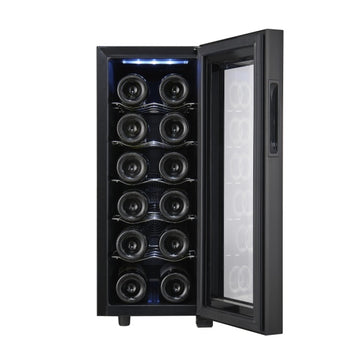 Frigider pentru vinuri Zilan ZLN4682, 33L, 50W, iluminare interioara, negru