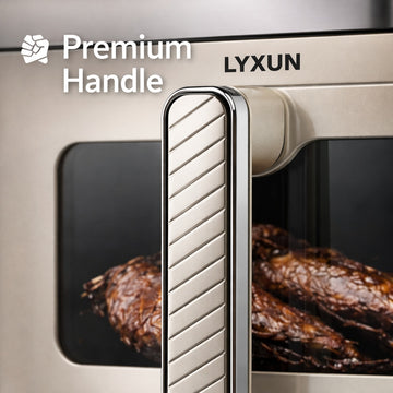 Friteuza cu Aer Cald Lyxun LX2735 Capacitate 6.5L 2000W Airfryer Digital Touch fara Ulei, Bej