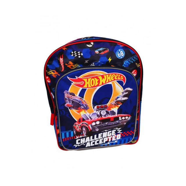 Ghiozdan St.Majewski Hot Wheels, 3 compartimente, 2 buzunare, bleumarin, 631696