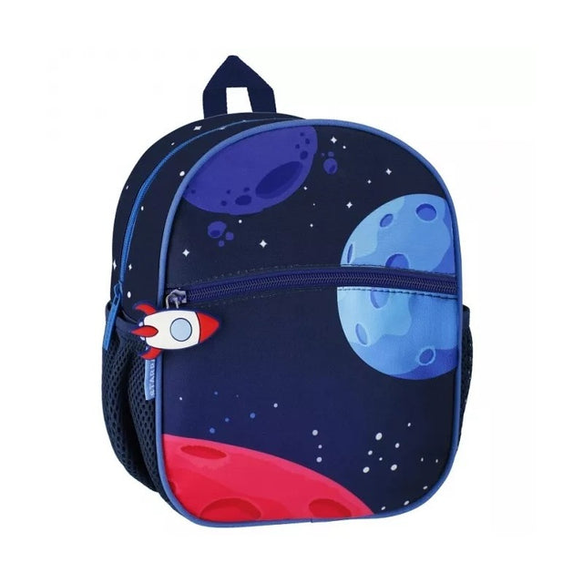 Ghiozdan gradinita Starpak Astronaut, 26cm, 1 compartiment, negru cu albastru, 527200