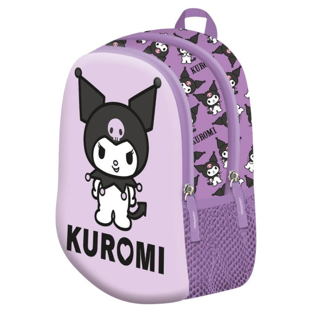 Ghiozdan gradinita St.Majewski Kuromi Violet, 30cm, 2 compartimente, D6, 694141