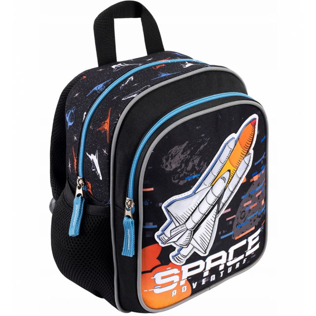 Ghiozdan St.Majewski Bambino Space, gradinita, 1 compartiment, 3 buzunare, negru, 650666
