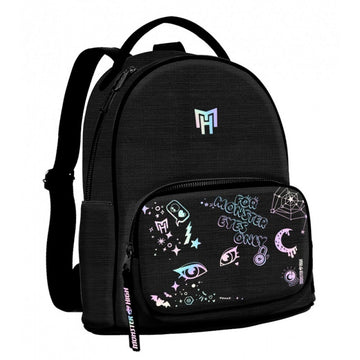 Ghiozdan Starpak Monster High, 28cm, 1 compartiment, negru, 518385