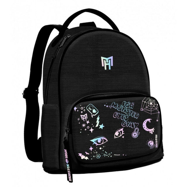 Ghiozdan Starpak Monster High, 28cm, 1 compartiment, negru, 518385