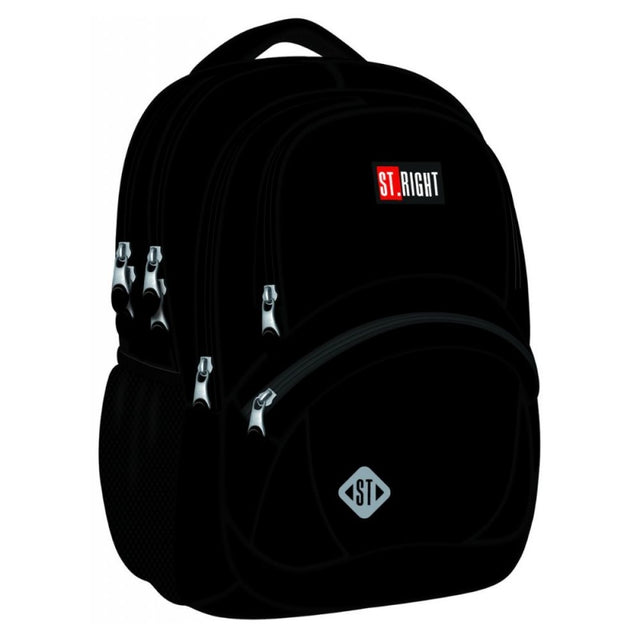 Ghiozdan St.Majewski St. Right St. Black, 42cm, 4 compartimente, BP05, 674594