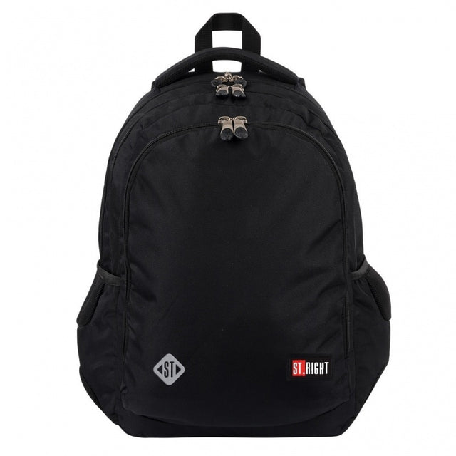 Ghiozdan St.Majewski St.Right Black, 46cm, 3 compartimente, 2 buzunare, negru
