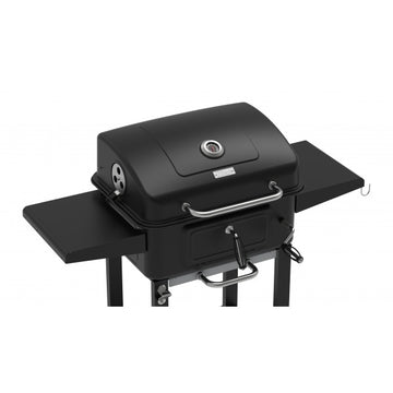 Gratar pentru exterior ZILAN ZLN3574 – Grila otel cromat 54x42.5 cm, Termometru, Mobil pe roti