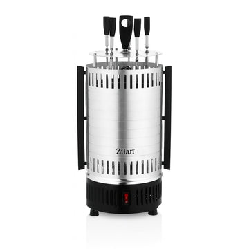 Gratar vertical ZILAN ZLN5565 – 900W, Rotatie automata, 5 frigarui, argintiu