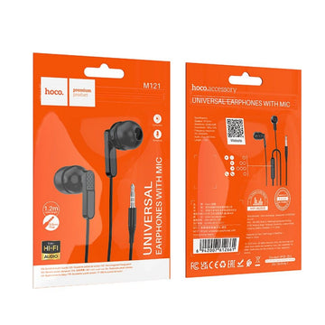 Casti cu Fir Hoco M121, In Ear, Jack 3.5mm, Microfon - Negru