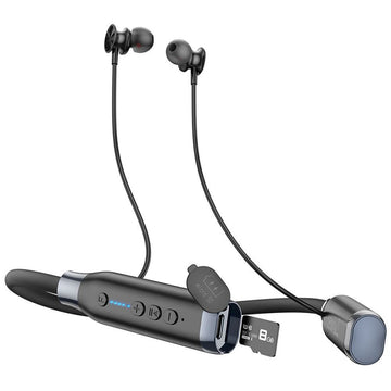 Handsfree Bluetooth Hoco ES62, Neck-Mount, BT 5.3, 800mAh, TF Card - Negru