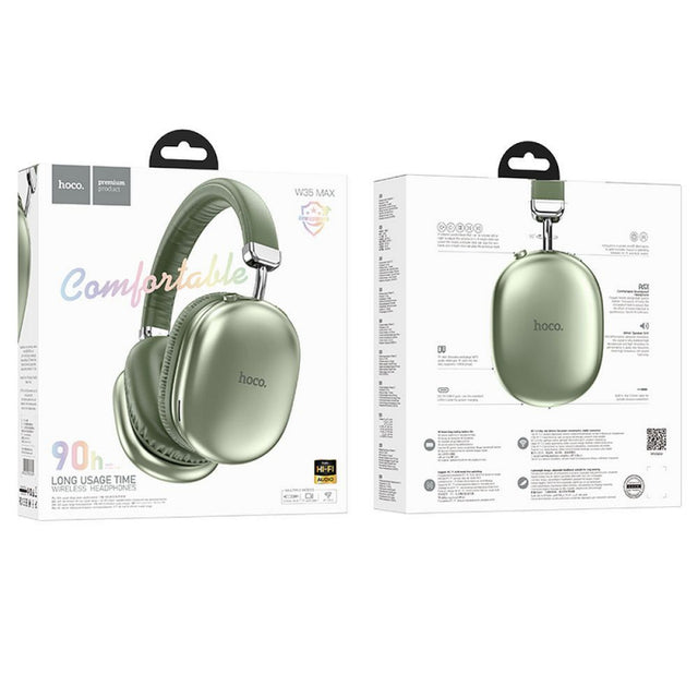 Casti Wireless Hoco W35 Max, Over Ear, BT 5.3, Stand-By 200h, 800mAh, Suport Card, Joy - V