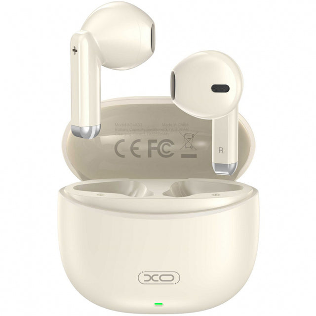 Casti Wireless XO X33, TWS, BT 5.3, 250mAh - Bej