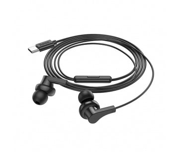 Casti In-Ear cu Fir Hoco M114, USB-C, Microfon - Negru
