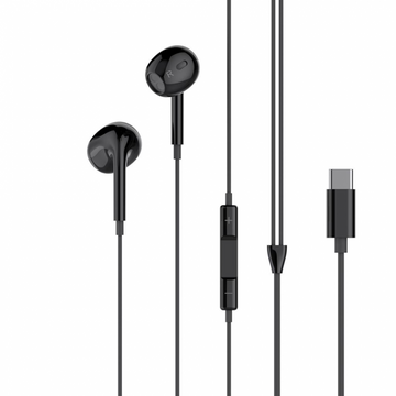 Casti cu Fir XO EP74, In Ear, USB-C, Microfon - Negru