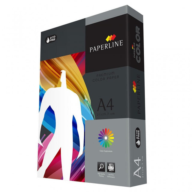 Hartie colorata A4 Paperline 401, 80g/mp, negru intens, top 500 coli