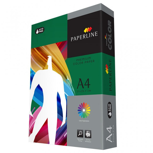 Hartie colorata A4 Paperline 41A, 80g/mp, verde craciun, asparagus intens, top 500 coli