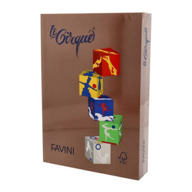 Hartie colorata A4 Favini 206, 80g/mp, maro inchis, top 250 coli