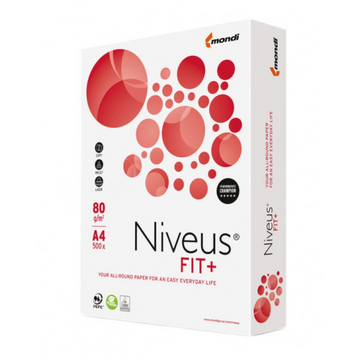 Hartie copiator A4 Mondi Niveus FIT+, 80g/mp, alb, top 500 coli