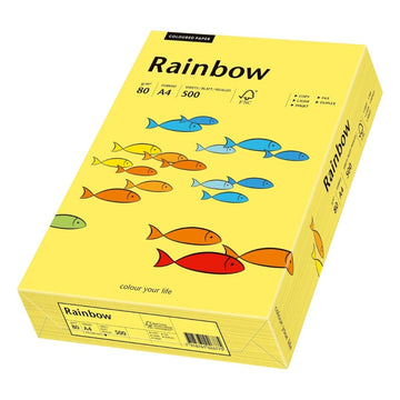 Hartie colorata A4 Rainbow 88042343, 80g/mp, galben, top 500 coli