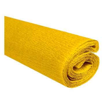 Hartie creponata Colorarte C05, 50x200cm, galben intens, set 10 role