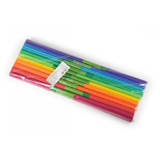 Hartie creponata Koh-i-noor K9755-38, 50x200cm, diverse culori, set 10 buc