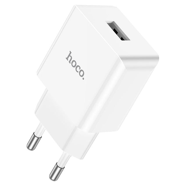 Incarcator Retea Hoco C106A, 10.5W, 5V, 2.1A, 1xUSB-A, QC 3.0 - Alb