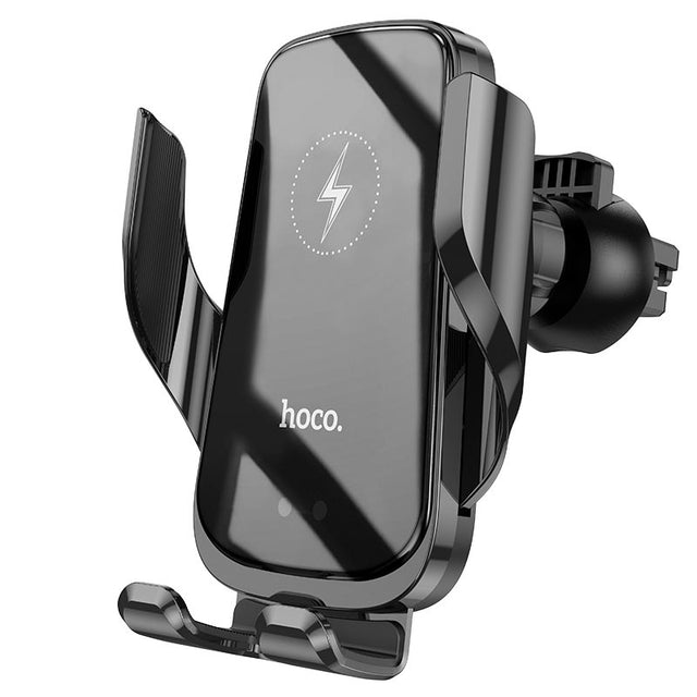 Suport Auto cu Incarcare Wireless Hoco CA202, Ventilatie, Senzor InfraRed, AutoGravity - N