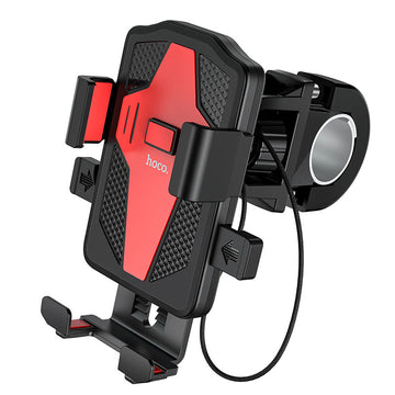 Suport Moto/Bike Hoco CA73, Montaj Ghidon, MultiAngle, Secure Lock - Negru