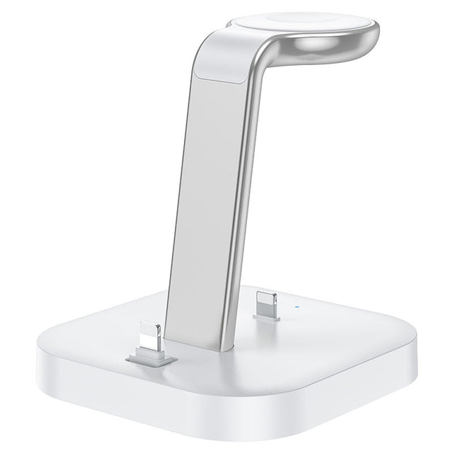 Incarcator Wireless Hoco CW43, 2 X Lightning Output, 5W, 5V, 2.4A, Qi Charging, 3 in 1 - A