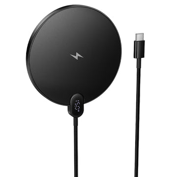 Incarcator Hoco CW62 Wireless, LED Power - Negru