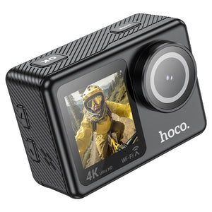Camera Video Hoco DV101, Action/Sport, cu Ecran Dual LCD, UHD 4K/30fps, HDMI - Negru