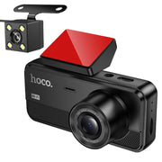 Camera Video Hoco DV15, pentru Masina, HD 720MP, Display 2 inch Fata + Camera Spate - Negr