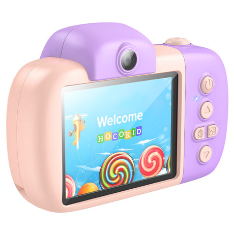 Camera Foto/Video Hoco DV201, pentru Copii, 32MP, Play & Fun, Baterie Incorporata - Roz