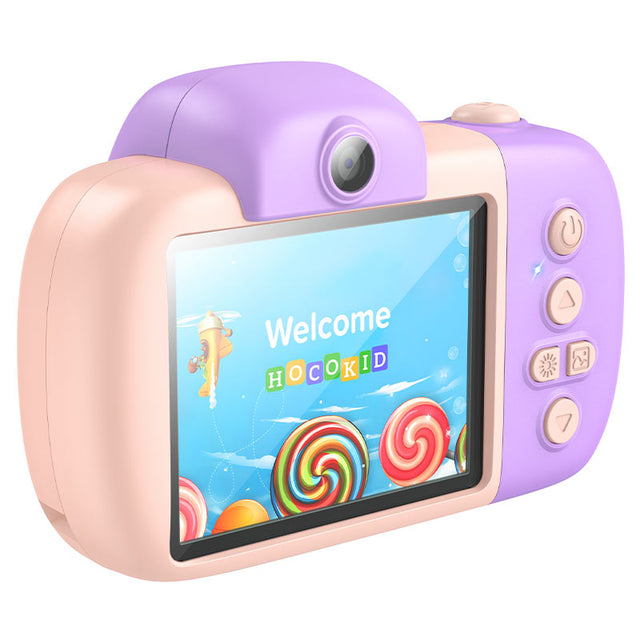 Camera Foto/Video Hoco DV201, pentru Copii, 32MP, Play & Fun, Baterie Incorporata - Roz