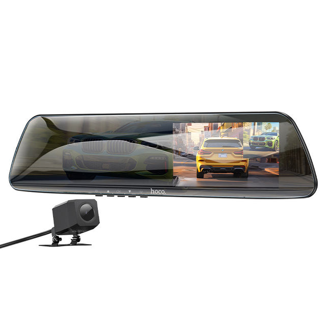 Camera Video / Oglinda Retrovizoare Hoco DV4, Duala, HD 4.5 inch, 200mAh - Negru