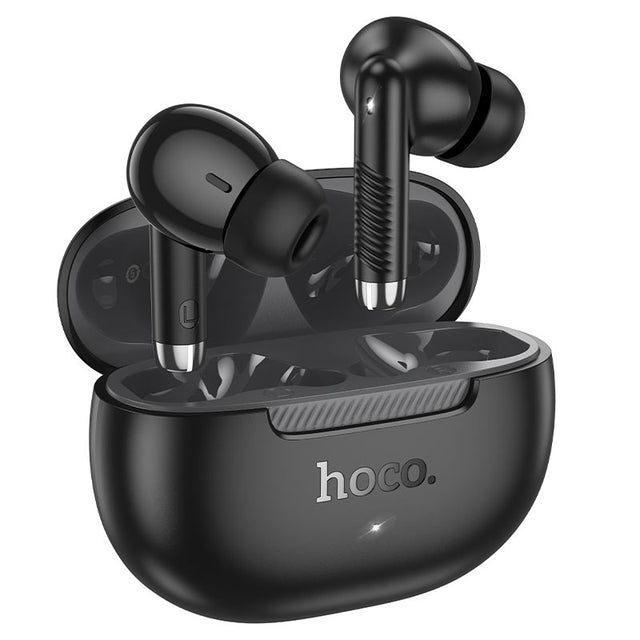 Casti Wireless Hoco EQ24, Ear Buds, BT 5.4, 40/320mAh - Negru miezul noptii / Negru