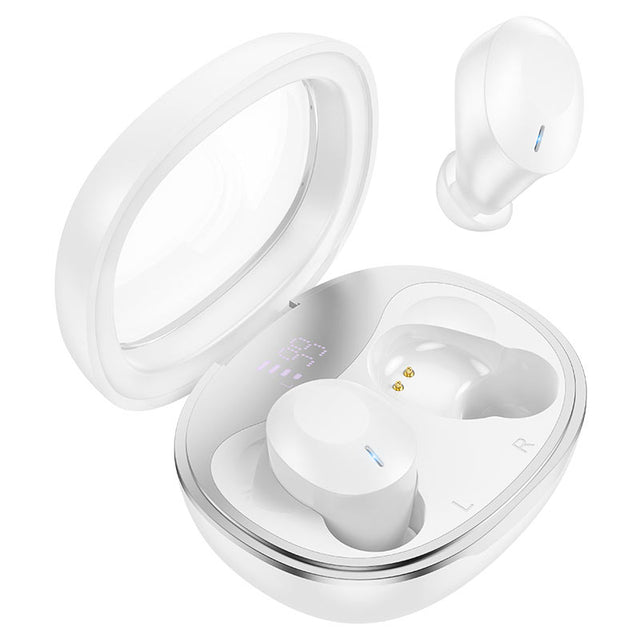 Casti Wireless Hoco EQ3, Ear Buds, BT 5.3, 150h StandBy, 150mAh, Smart True - Alb laptos