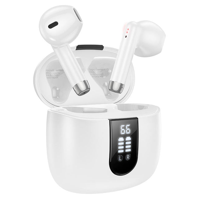 Casti Wireless Hoco EW36, Ear Buds, BT 5.3, 150h StandBy, 400mAh, Melody - Alb