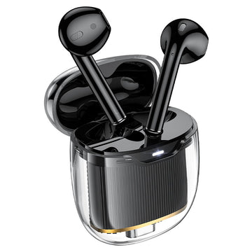 Casti Wireless Hoco EW52, Ear Buds, BT 5.3, 180h StandBy, 300mAh, Crystal - Negru