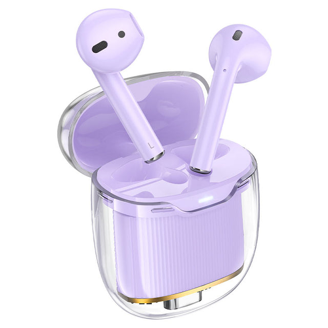Casti Wireless Hoco EW52, Ear Buds, BT 5.3, 180h StandBy, 300mAh, Crystal - Mov