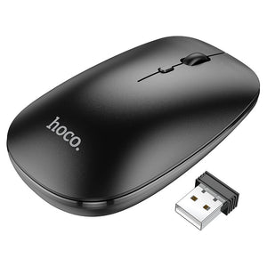 Mouse Dual Hoco GM15, BT 5.0/ Wireless 2.4G, 1.600 DPI, 4D Button, Art - Negru
